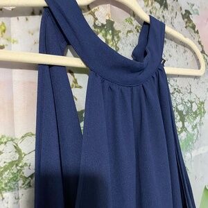 Navy halter jumpsuit